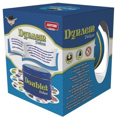 Настольная игра "Дуплет Deluxe" 1038 в металлической коробке 21305072 фото