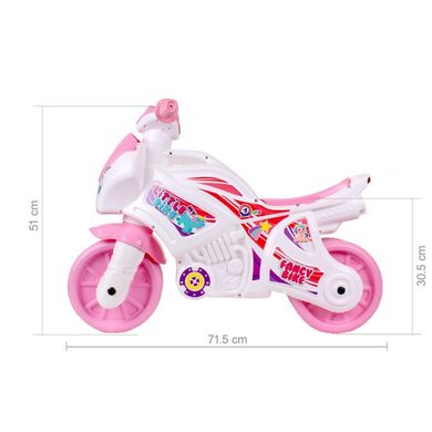 Каталка-біговець "Мотоцикл" ТехноК 5798TXK Біло-рожевий 21300122 фото