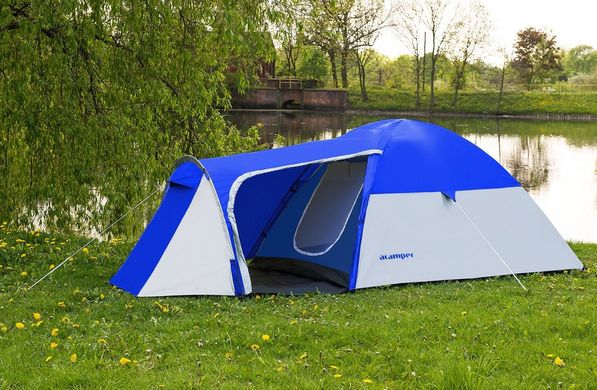 Палатка 3-х местная Presto Acamper Monsun 3 Pro синяя - 3500мм. H2О - 3,4 кг. 22600070 фото