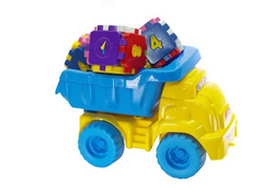 Дитячий ігровий пісочний набір 013585 з розвиваючим кубиком (Жовтий з блакитним) 21301726 фото