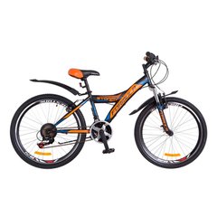 Велосипед 24 Formula STORMY AM 14G Vbr рама-13 St черно-оранжевый с синим (м) с крылом Pl 2018 1890335 фото