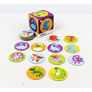 Детская настольная игра мемо "Динозавры" DoDo 300142, 24 фишки 21305173 фото