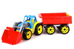 Іграшковий трактор з ковшем і причепом 3688TXK, 2 кольори (Різнокольоровий) 21304247 фото
