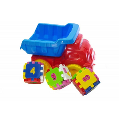 Дитячий ігровий пісочний набір 013585 з розвиваючим кубиком (Червоний з блакитним) 21301727 фото