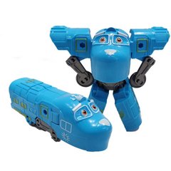 Дитячий трансформер 2189 Робот-поїзд (Блакитний) 21307725 фото