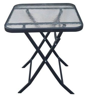 Стеклянный квадратный стол Bonro B 60&times;60 см, чёрный 7001238 фото
