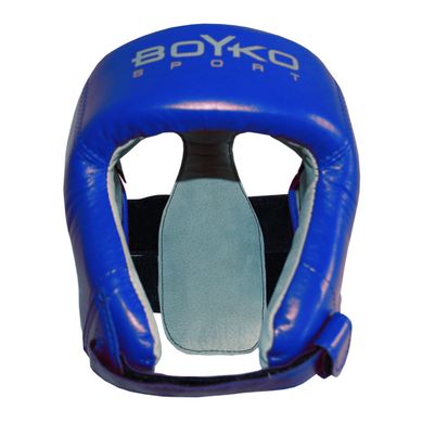 Шлем боксерский 2 (XL) закрыт синий, кожа 1640336 фото