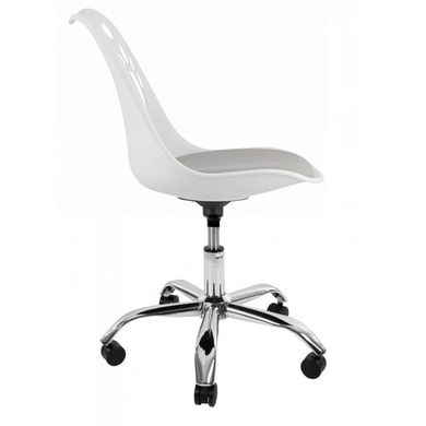 Крісло офісне, комп&apos;ютерне Bonro B-881 біле з сірим сидінням 7000396 фото