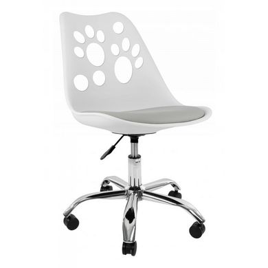Кресло офисное, компьютерное Bonro B-881 белое с серым сиденьем 7000396 фото