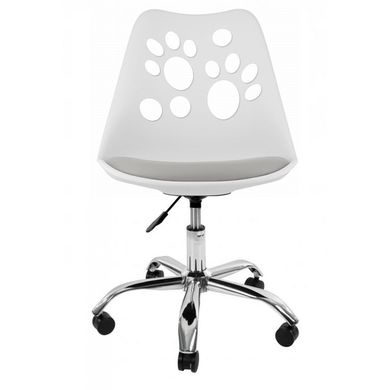 Крісло офісне, комп&apos;ютерне Bonro B-881 біле з сірим сидінням 7000396 фото