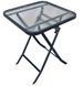 Стеклянный квадратный стол Bonro B 60&times;60 см, чёрный 7001238 фото 3