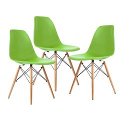 Кресло для кухни на ножках Bonro В-173 FULL KD зеленое (3 шт) 7000576 фото