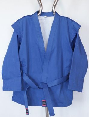 Куртка Самбо СИНЯЯ саржа (гладкая ткань), р. 40/рост 152 1640431 фото