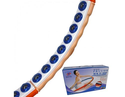 Обруч масажний Health Hoop 2,8 кг Passion (пластик, 6 секцій, d-90см) 1450379 фото