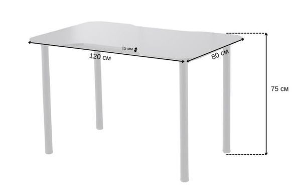 Игровой компьютерный стол Bonro B-10, 120 см, черный 7001093 фото