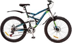 Велосипед 26 Discovery CANYON AM2 14G DD рама-19 St черно-сине-зеленый (м) с крылом Pl 2017 1890022 фото