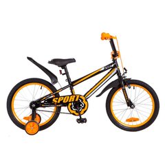Велосипед 18 Formula SPORT 14G рама-9,5 St черно-оранжевый с крылом Pl 2018 1890291 фото