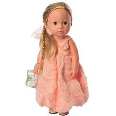 Детская интерактивная кукла M 5413-16-1 обучает странам и цифрам (Блондинка Розовая) 21303904 фото