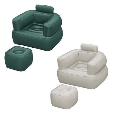 Надувное кресло Bestway 107 &times; 99 &times; 80 см с пуфом 48 &times; 48 &times; 36 см 20502269 фото