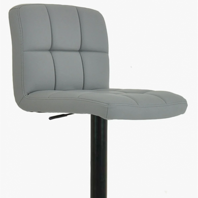 Барный стул со спинкой Bonro B-0106 серый с черным основанием. 7000609 фото