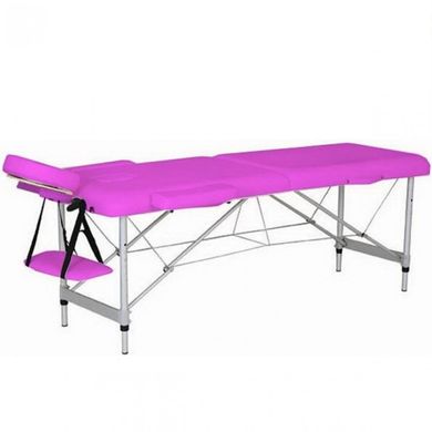 Массажный стол 2-х секционный (алюмин. рама) розовый HY-2010-1.3 600738 фото
