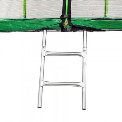 Батут Atleto 312 см з подвійними ногами з сіткою зелений (2 місця) 7000178 фото