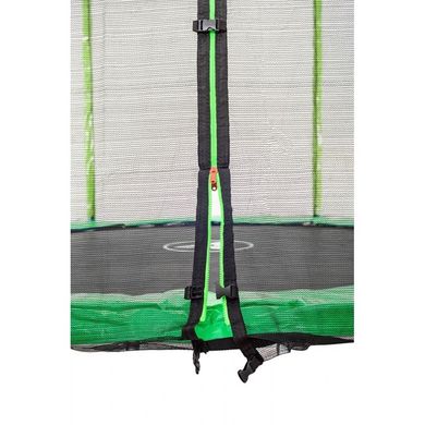 Батут Atleto 312 см з подвійними ногами з сіткою зелений (2 місця) 7000178 фото