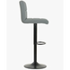 Барный стул со спинкой Bonro B-0106 серый с черным основанием. 7000609 фото 4