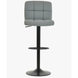Барний стілець зі спинкою Bonro B-0106 сірий з чорною основою 7000609 фото 3
