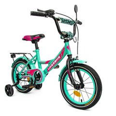 Велосипед детский 2-х колесный14'' 211402 Like2bike Sky, бирюзовый, рама сталь, со звонком 21300385 фото