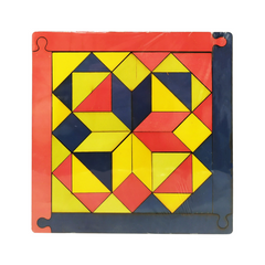 Детская мозаика "Геометрика" 172401 деревянная (Красный-синий) 21304605 фото