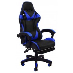 Крісло геймерське Bonro B-810 синє з підставкою для ніг 7000214 фото