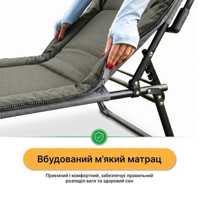 Раскладная кровать (раскладушка) со встроенным матрасом LEOBRO Khaki (LB-FB-S1-KHA) 22500079 фото