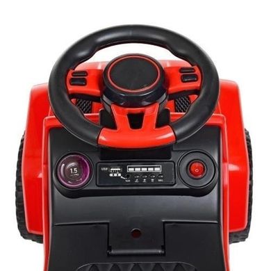 Детская машинка на аккумуляторе каталка-толокар Spoko SP-219 с родительской ручкой красный 7000529 фото