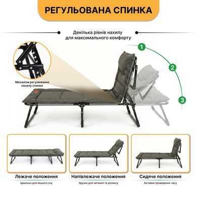 Раскладная кровать (раскладушка) со встроенным матрасом LEOBRO Khaki (LB-FB-S1-KHA) 22500079 фото