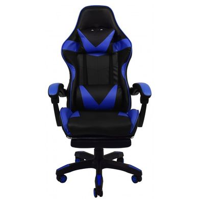 Кресло геймерское Bonro B-810 синее с подставкой для ног 7000214 фото