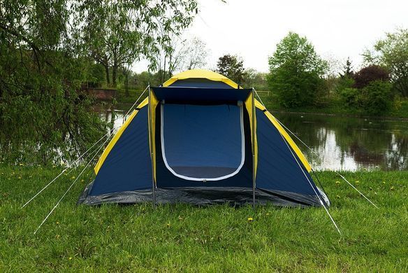 Палатка 4-х местная Presto Acamper Monodome 4 Pro синый - 3000мм. H2О - 2,8 кг. 22600080 фото