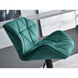 Барный стул со спинкой Bonro B-087 велюр зеленый с черным основанием. 7000610 фото 7