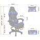 Кресло геймерское Bonro B-810 синее с подставкой для ног 7000214 фото 17
