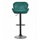 Барный стул со спинкой Bonro B-087 велюр зеленый с черным основанием. 7000610 фото 4