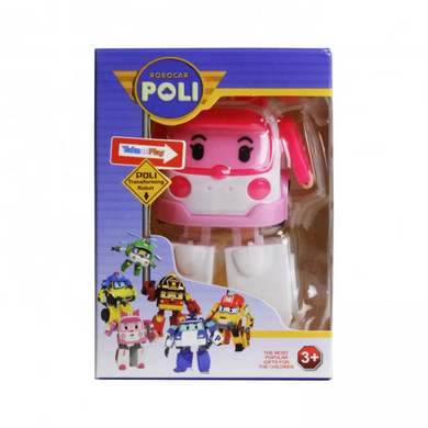Игрушечный трансформер Робокар Поли 83168 робот+машинка (Розовый) 21307678 фото