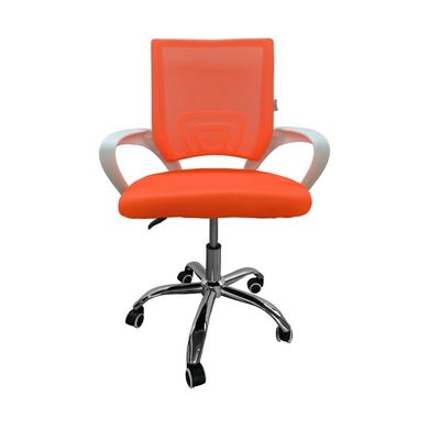Кресло офисное Bonro 619 бело-оранжевое 7000399 фото