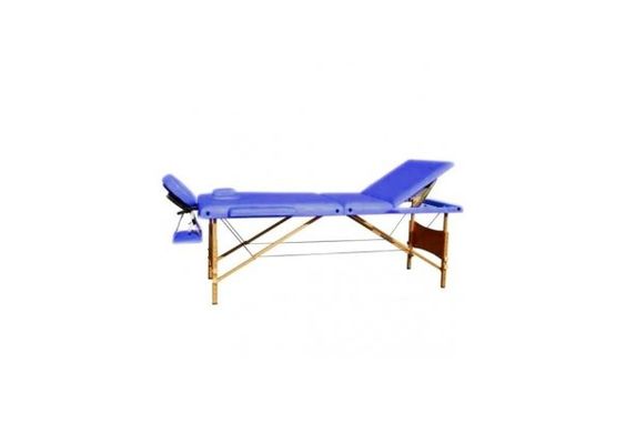 Масажний стіл 3-х секційний (дерев. рама) синій HY-30110-1.2.3 600740 фото