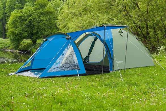 Палатка 4-х местная Presto Acamper Soliter 4 Pro зелено - синий - 3500мм. H2О - 5,3 кг. 22600081 фото