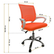 Крісло офісне Bonro 619 біло-оранжеве 7000399 фото 10