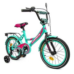 Велосипед дитячий 2-х колісний 16" 211601 (RL7T) Like2bike Sky, бірюзовий, рама сталь, з дзвінком 21300387 фото