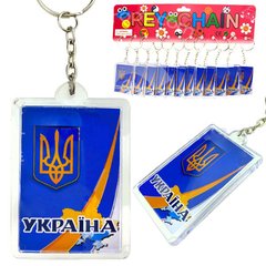 Брелок Україна смуга з картою BR482 21302087 фото