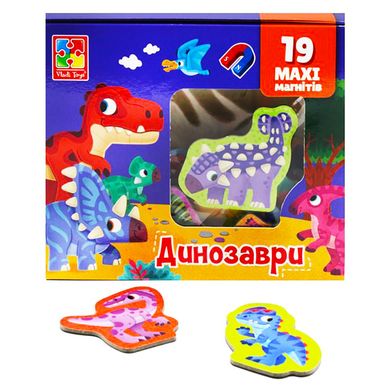 Набор магнитов MAXI "Динозавры" Vladi Toys VT3106-23, 19 шт 21305684 фото