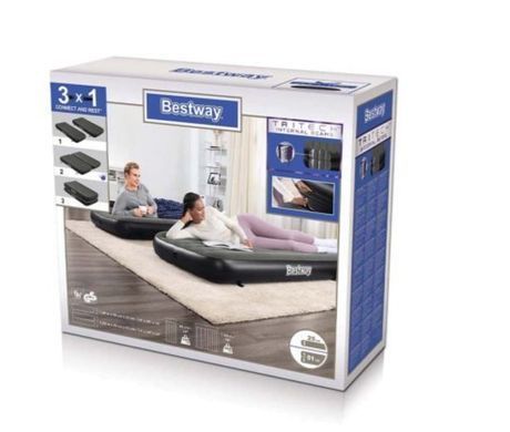 Двойной надувной матрас Bestway 3-в-1, 188 &times; 99 &times; 25 см 20502272 фото